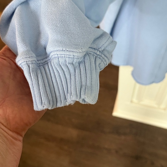 Aerie Soft Blue Knit crewneck sweatshirt Like New Medium - Picture 5 of 9